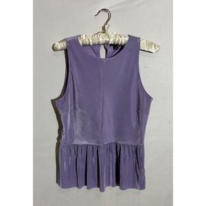 Halogen Womens Peplum Style Light Purple Sleeveless Top- Size Medium